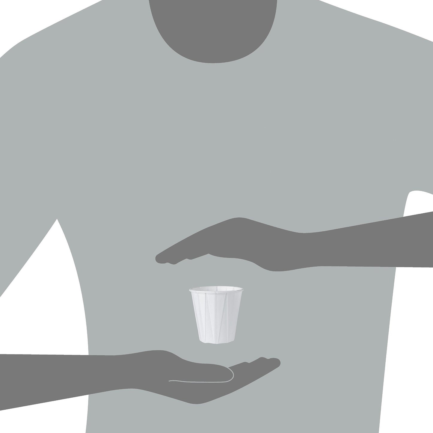 CUP, PAPER SOUFFLE PORTN TRTD WHT 3.5OZ (100/SL 50SL/CS)