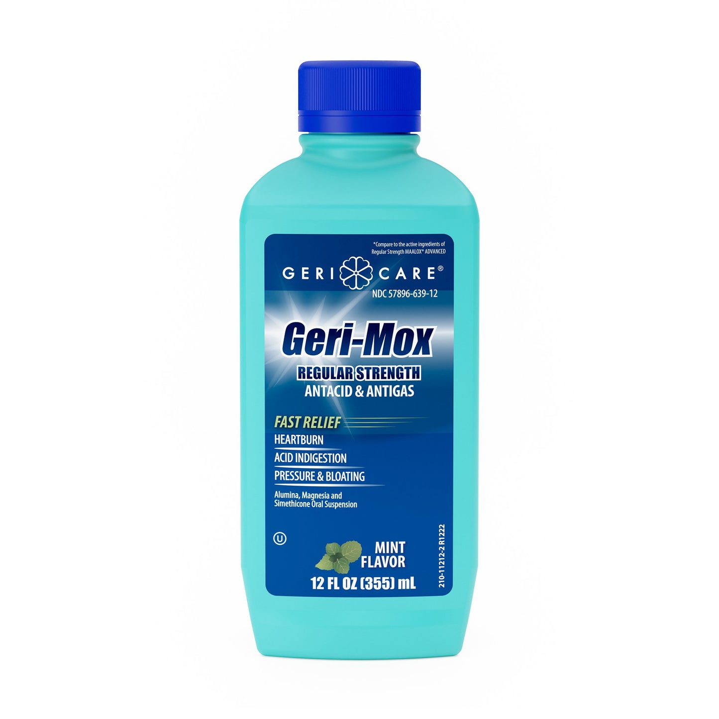 ANTACID, LIQ GERI-MOX ANTIGAS REG STRNTH MINT 12OZ (12/CS)