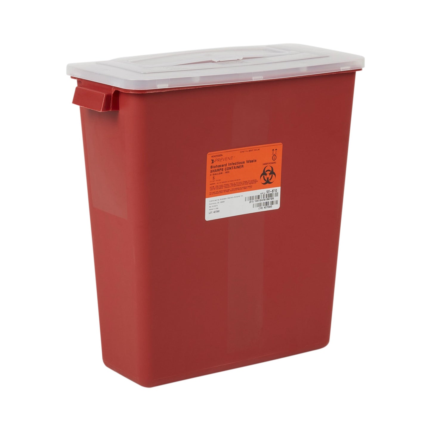 CONTAINER, SHARPS RED 3GL STACKABLE (12/CS)