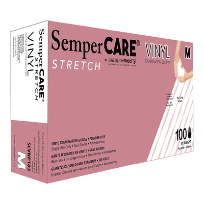 GLOVE, EXAM VNYLSTRCH MED N/S (100/BX 10BX/CS)