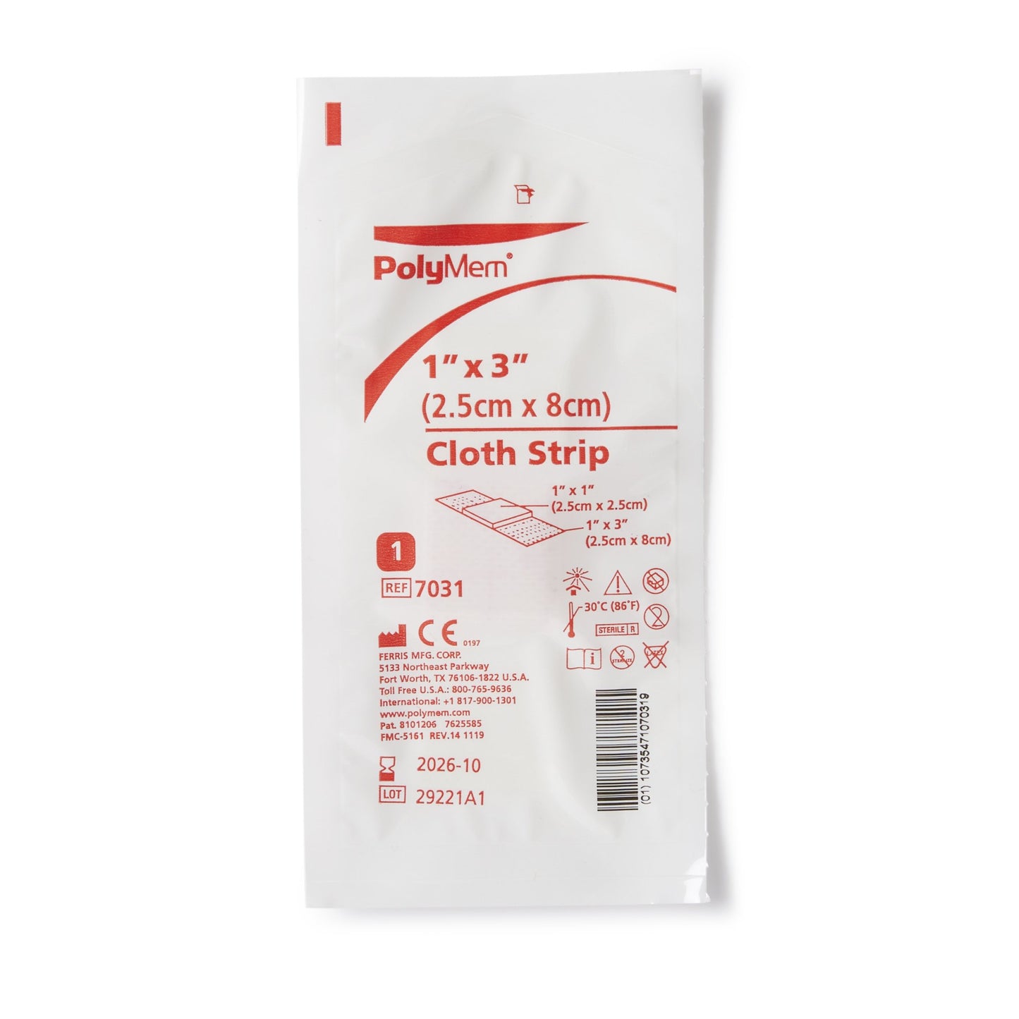 DRESSING, 1X3" STRIP L/F (20/BX 5BX/CS)