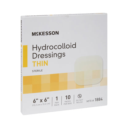 DRESSING, HYDROCOLLOID THIN STR 6"X6" (10/BX 20BX/