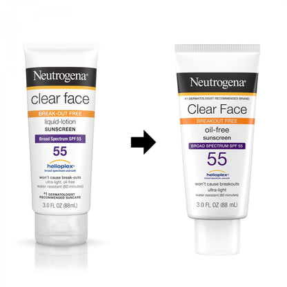 SUNSCREEN, LOT NEUTROGENA CLEAR FACE SPF50 3OZ