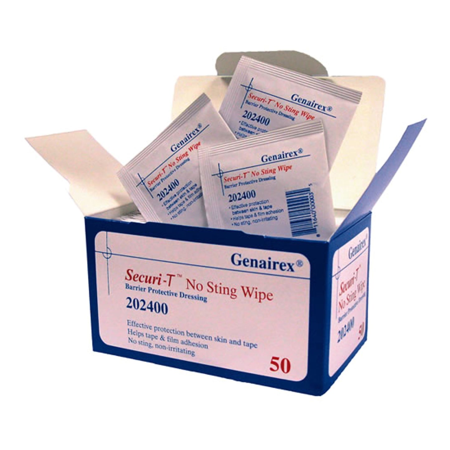 WIPE, BARRIER SECURI-T USA NO-STING PROT (50/BX 24BX/CS)