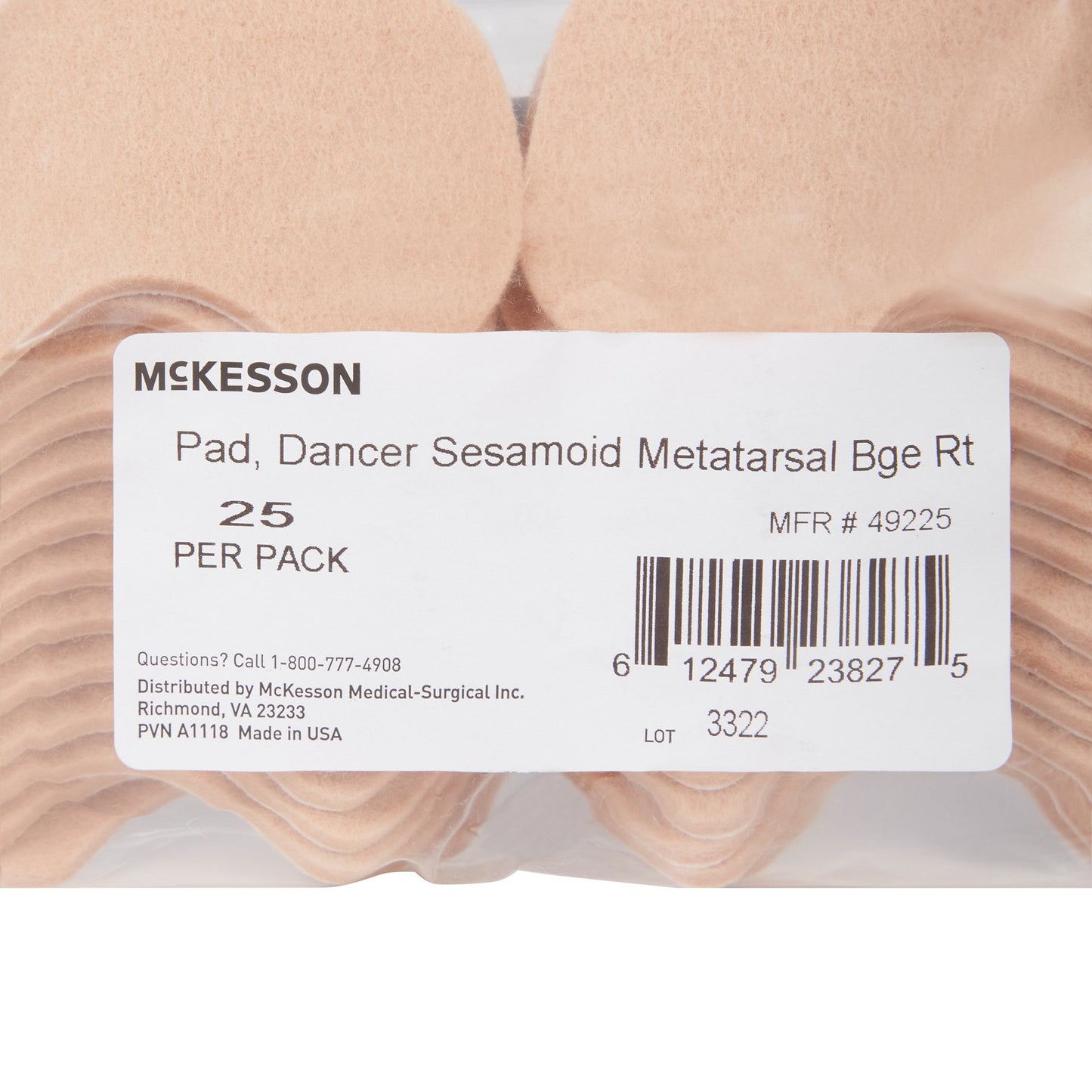 PAD, DANCER SESAMOID BGE RT (2L BGE RT (25/BG 12BG/CS)