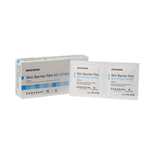 WIPE, SKIN BARRIER FILM NO STING (25EA/BX 100BX/CS)