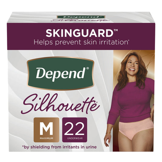 BRIEF, INCONT DEPEND SILHOUETTE WMN MED (22/PK 2PK/CS)