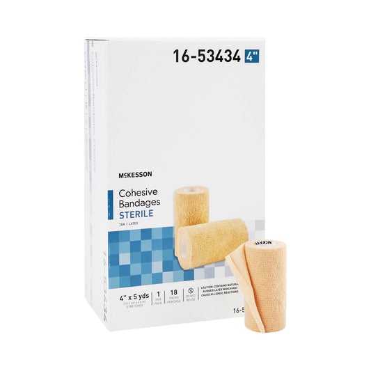 BANDAGE, COHESIVE STR TAN 4" (18/CS)