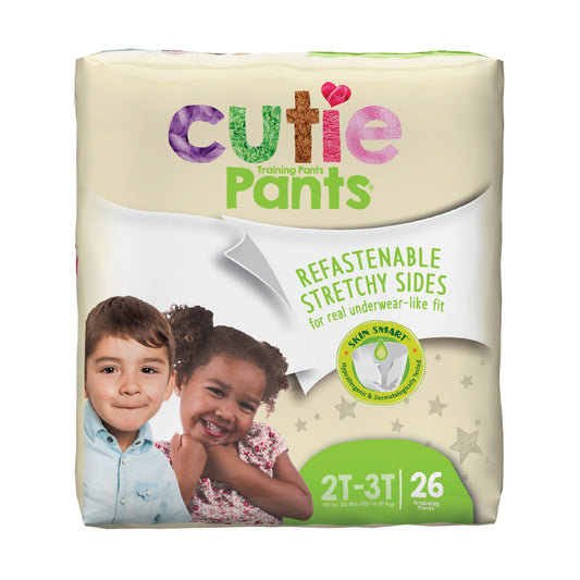 DIAPER, INCONT CUTIE PANTS MED2-3T (26/PK 4PK/CS)