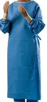 GOWN, SURG UNREINF DISP AAMI 3BLU 2XLG (18/CS)