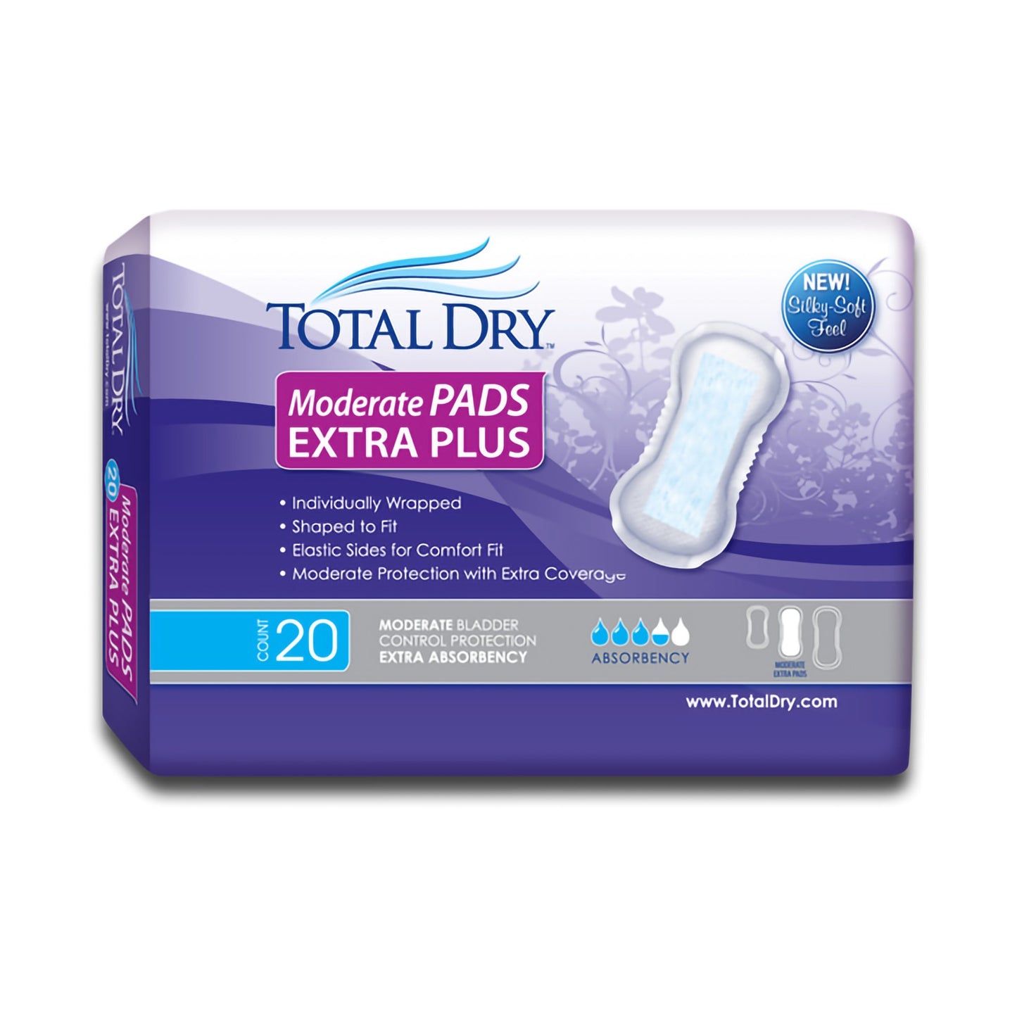 PAD, INCONT TOTALDRY MODE RTE XTR + (20/BG 9BG/CS)