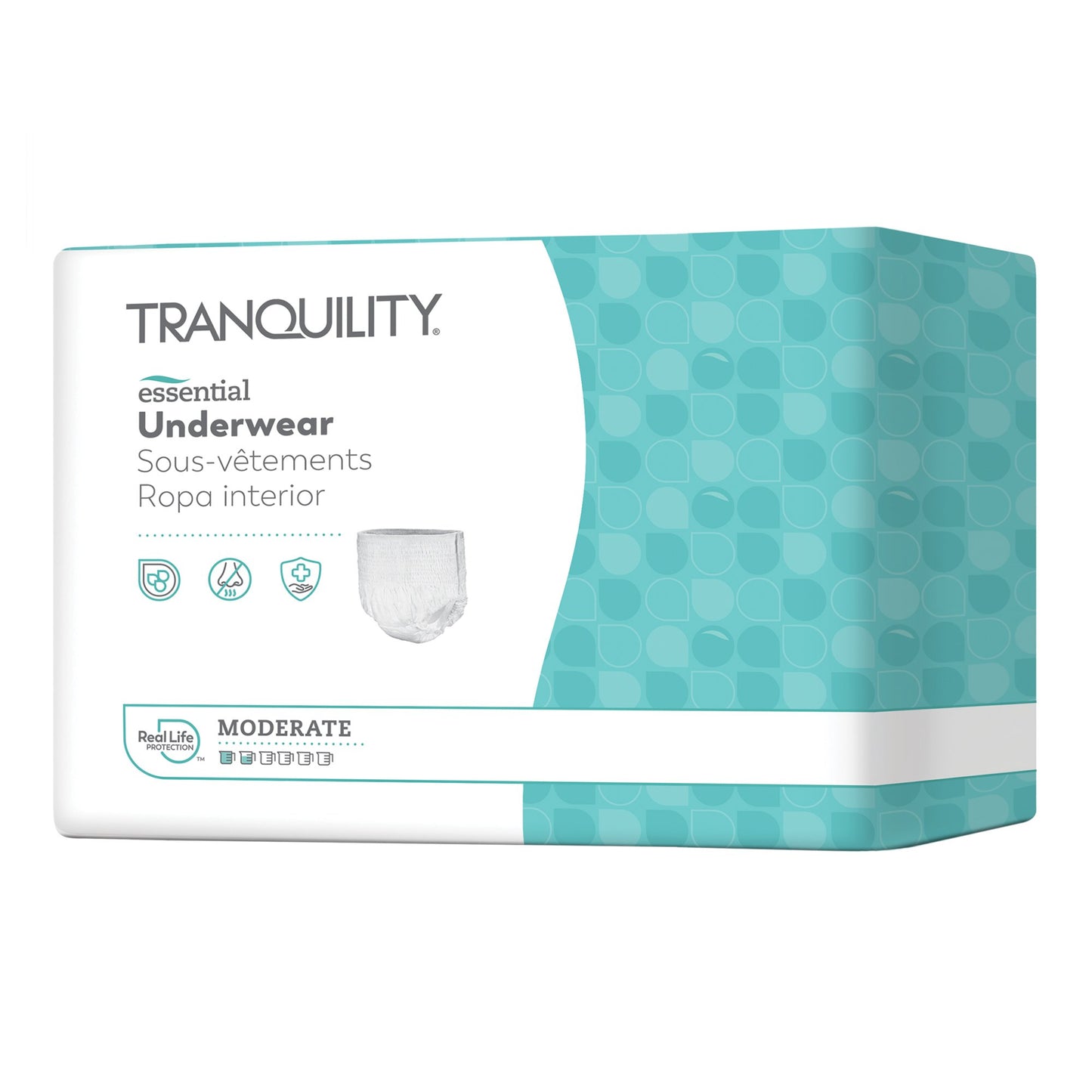 UNDERWEAR, ABSRB TRANQUILITY ESSENT DISP MED (25/BG 4BG/CS)