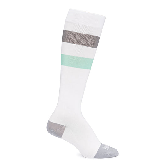 SOCK, COMPRSN MATERNITY WHT/GRY/GRN XLG