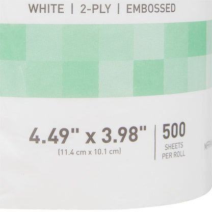 TISSUE, TOILET PREM WHT 2PLY (500SHEETS/RL 80RL/CS)