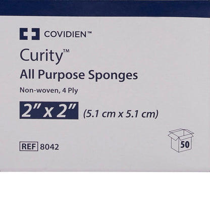 SPONGE, GAUZE CURITY STR 2"X2"(2/PK 25PK/TR 60TR/CS)