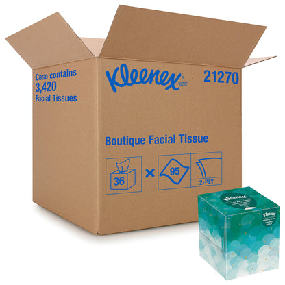 TISSUE, KLEENEX FACIAL BOUTIQUE (95/BX 36BX/CS) KIMCON