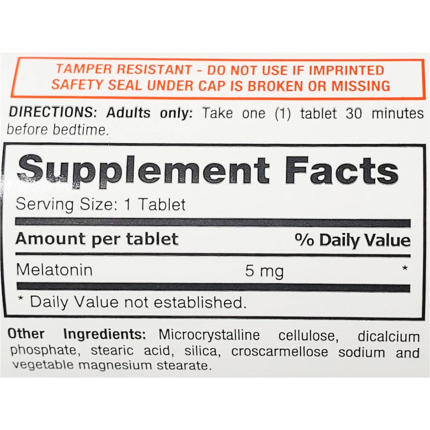 MELATONIN, TAB 5MG (90/BT)
