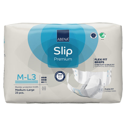 BRIEF, INCONT SLIP FLEX FIT PREM M3-L3 MED/LG (23/PK 4PK/CS)