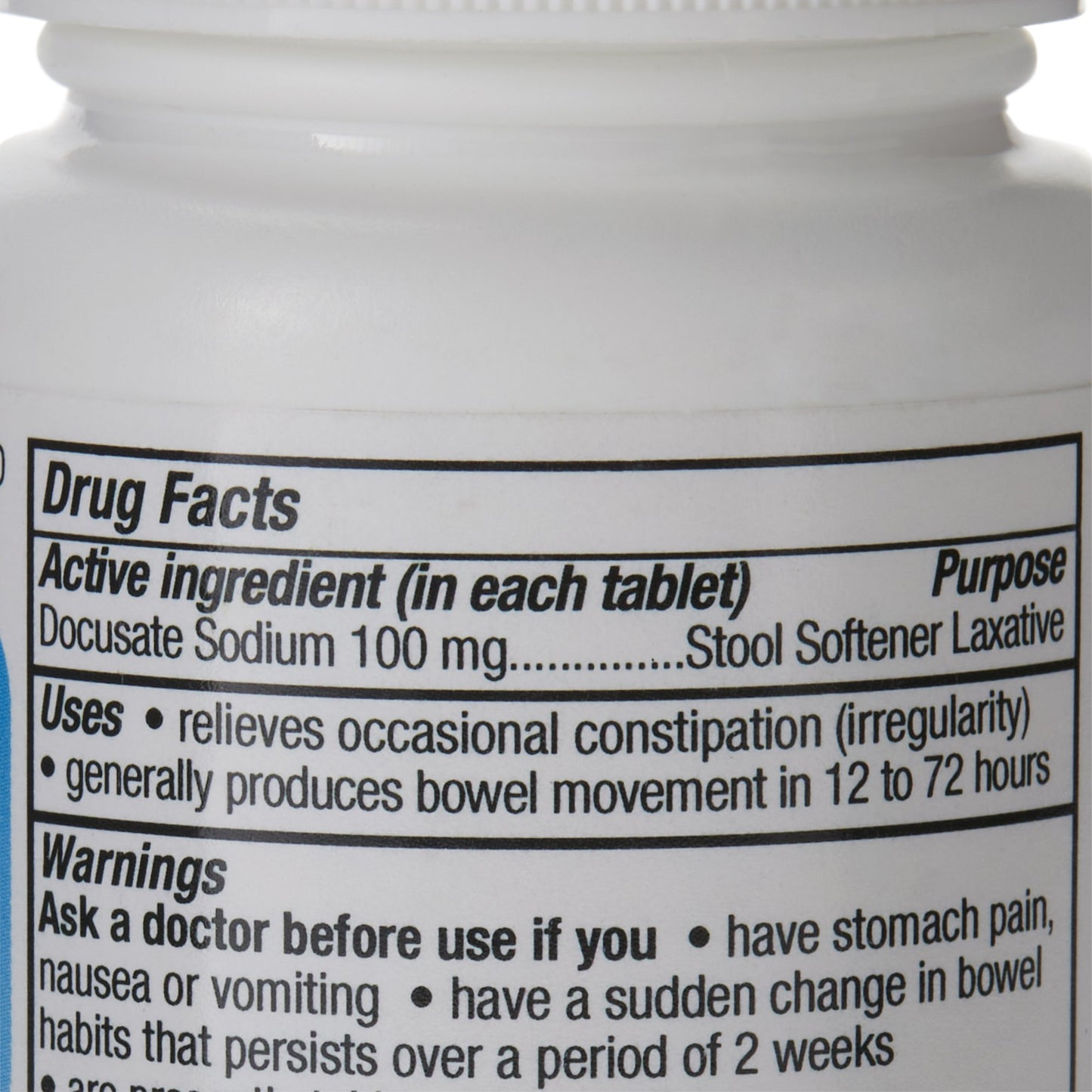 DOK, TAB 100MG DOCUSATE SODIUM(100/BT)
