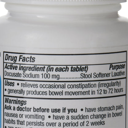 DOK, TAB 100MG DOCUSATE SODIUM(100/BT)