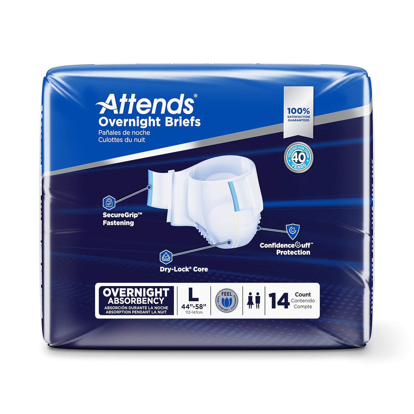 BRIEF, EXTENDED WEAR LG (14/BG4BG/CS)