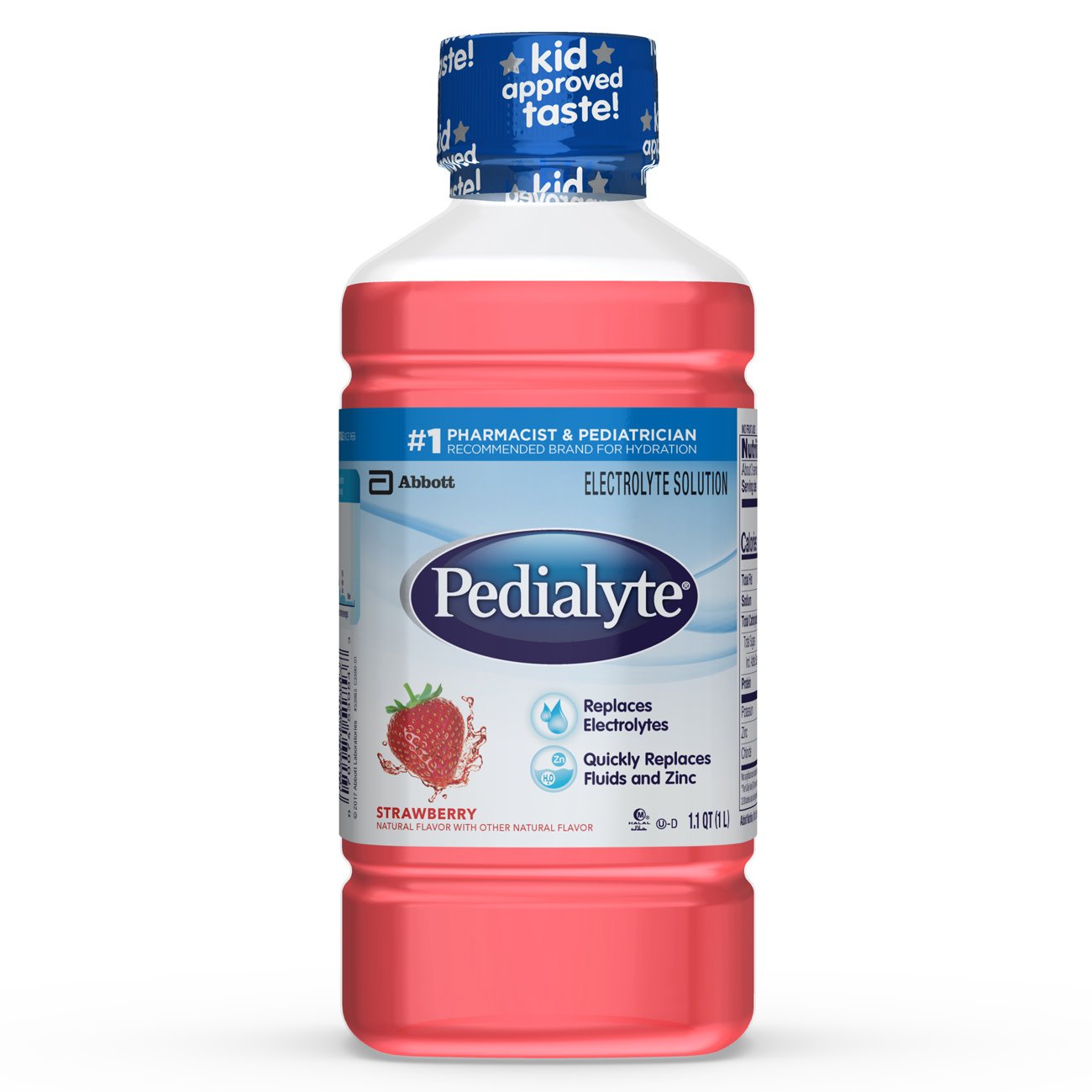 PEDIALYTE, READY TO FEED STRAWBERRY 1L BTL (8/CS)