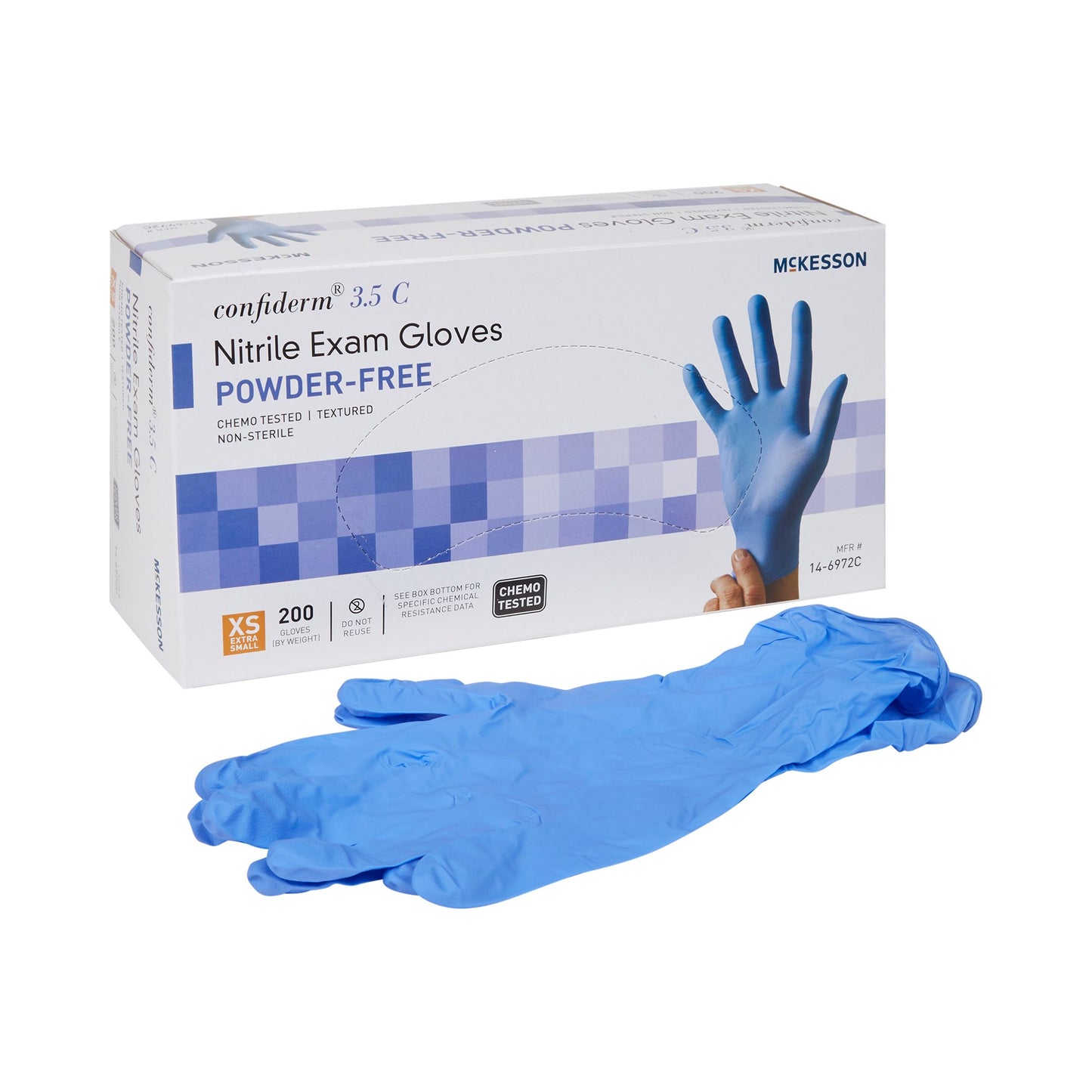 GLOVE, EXAM NTRL XS N/S CHEMO 3.5C (200/BX 10BX/CS)