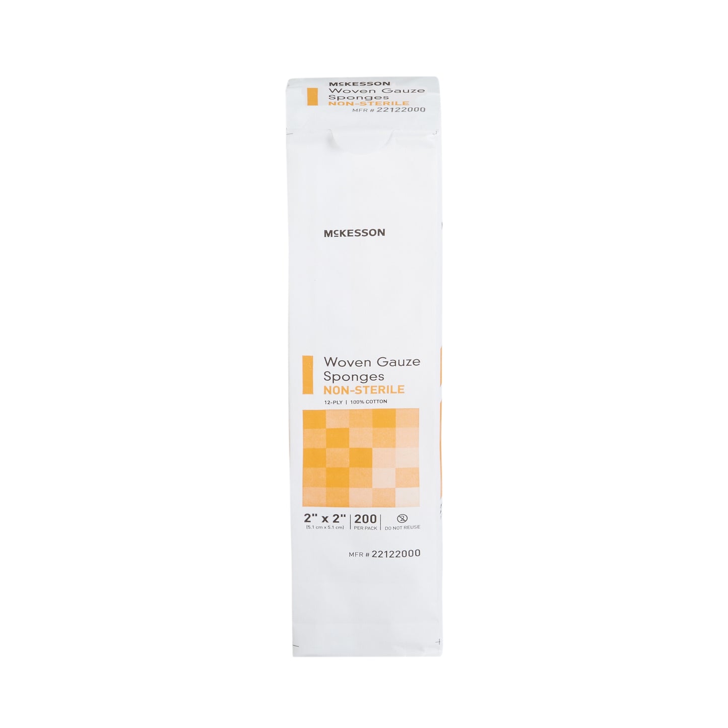 SPONGE, GAUZE 12PLY N/S 2"X2" (200/PK 40PK/CS)