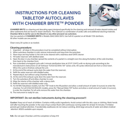 CLEANER, AUTOCLAVE CHAMBER BRITE (10/BX)