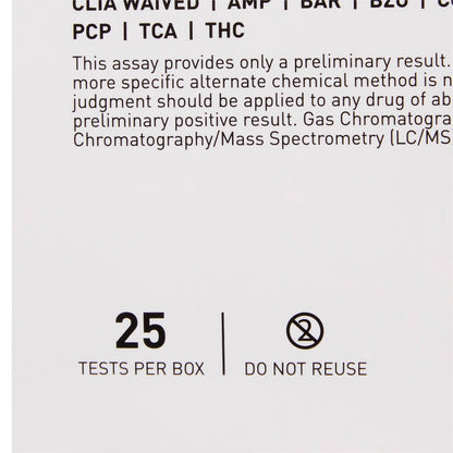 TEST KIT, DRUG DIPCARD 10PANELWAIVED (25/BX 20BX/CS)