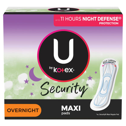 PAD, KOTEX MAXI OVERNIGHT NON-WINGED (14/PK 8PK/CS)