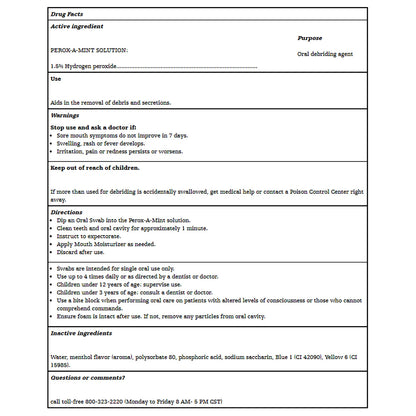 MOUTHCARE KIT, W/SWABS, H202 (50/CS)