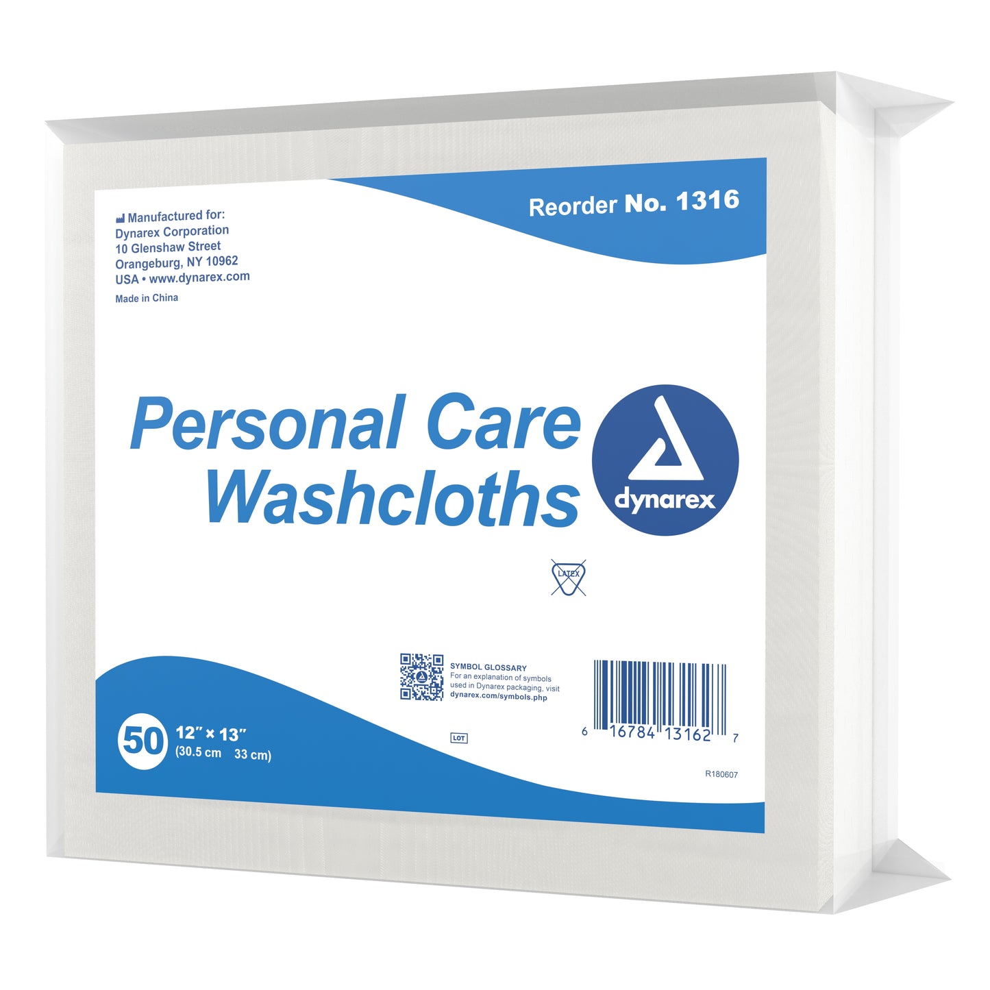 WASHCLOTH, DRY DISP 12X13" (50/PK 16PK/CS)