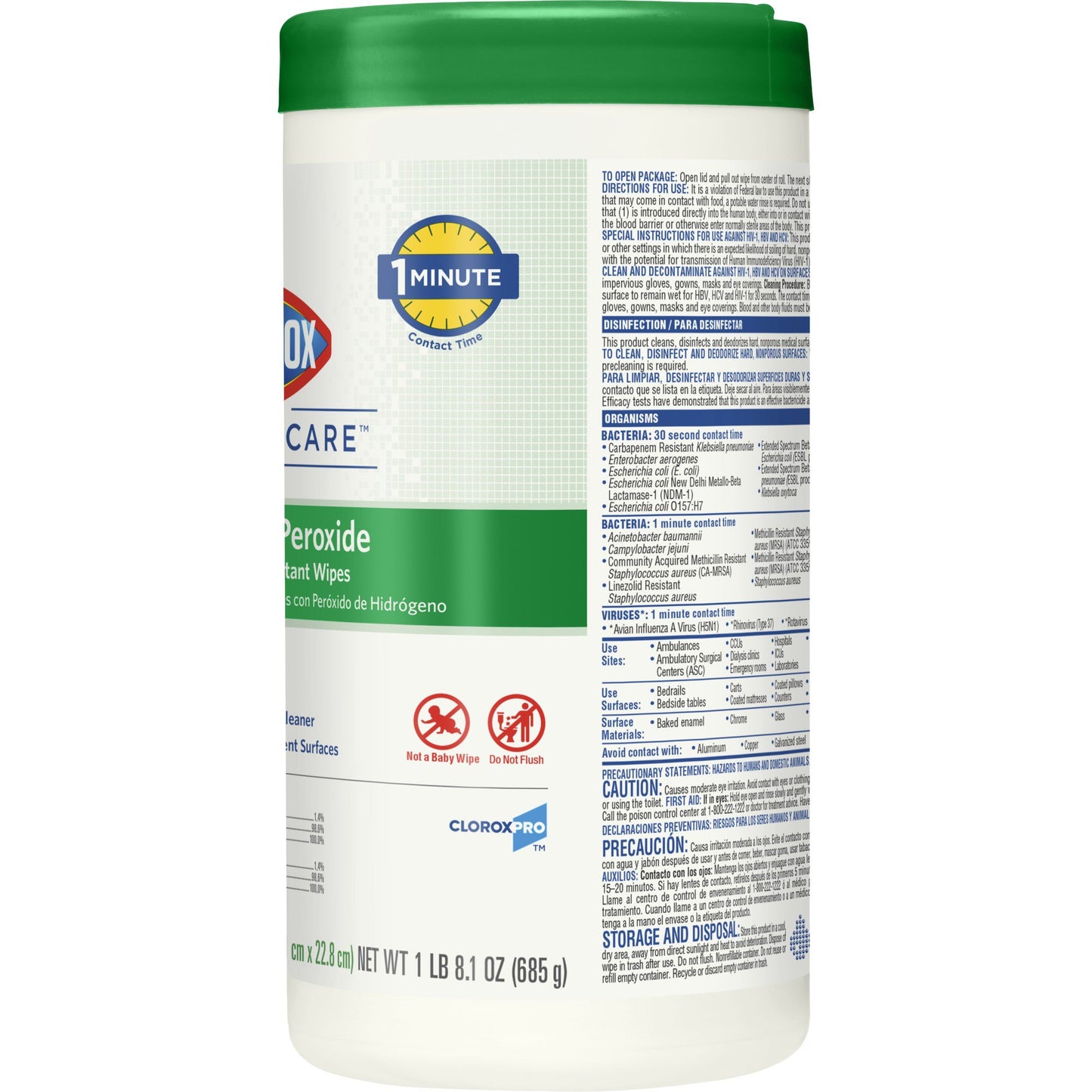 WIPE, HD SURF HYDRO PROXD CLOROX WET MULTIPURP (95/CT)