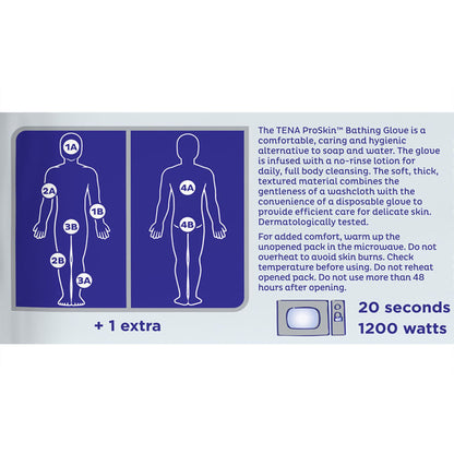 GLOVE, BATHING PROSKIN TENA SCENTED (5/PK 45PK/CS)