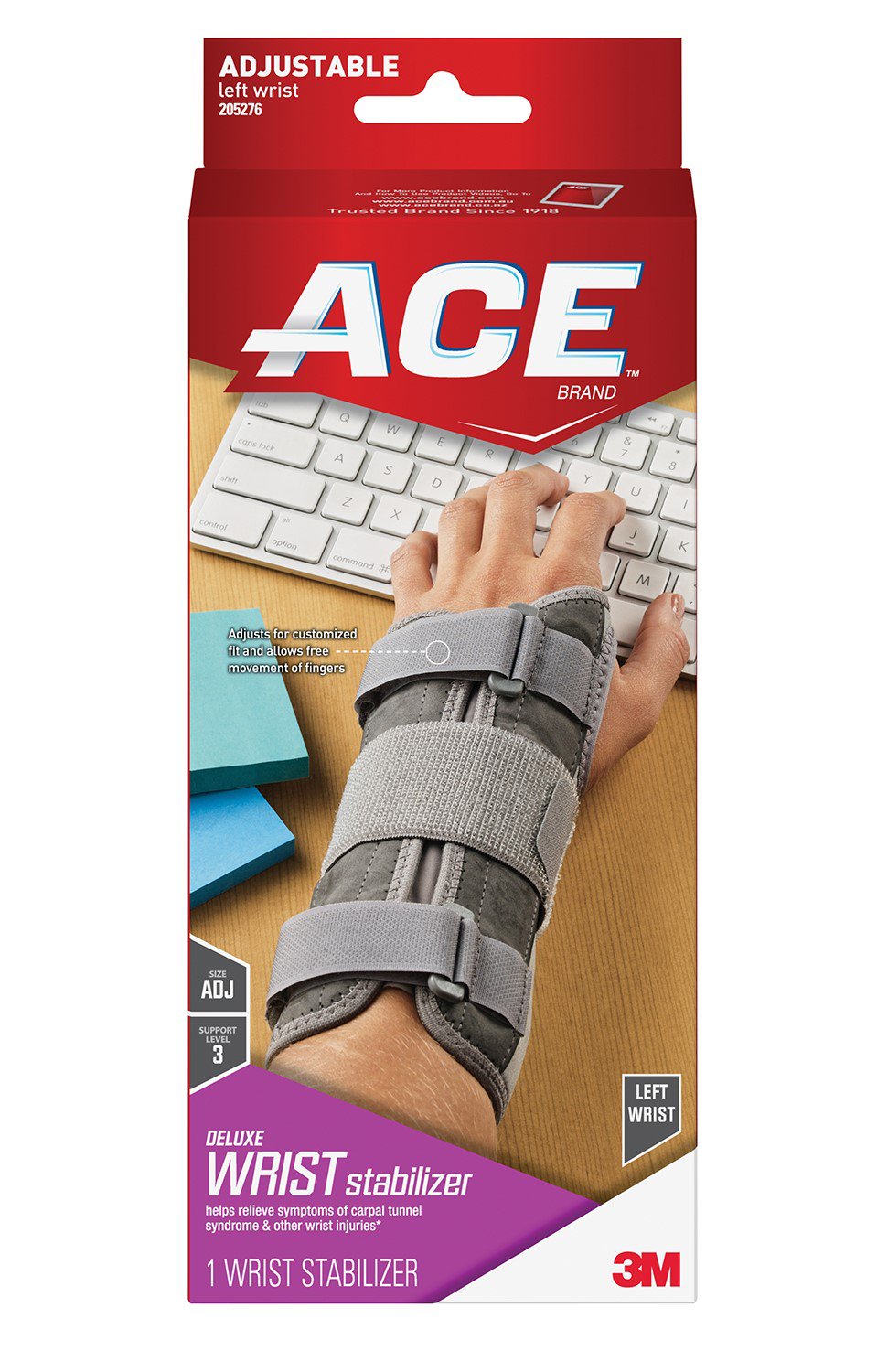 WRIST BRACE, ACE SYNTHETIC LT (12/BX)