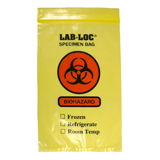 BAG, SPECIMEN BIOHAZ YLW 6"X9"(100/PK 10PK/CS)