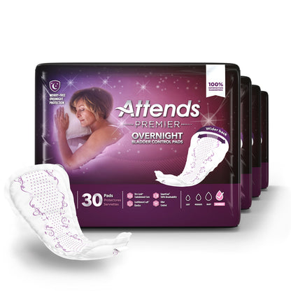 PAD, BLADDER CNTRL ATTENDS PREMIER OVERNIGHT (30/BG 4BG/CS)