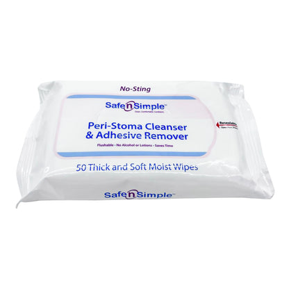 WIPE, ADHSV REMOVER PERI-STOMA(50/PK 12PK/CS)
