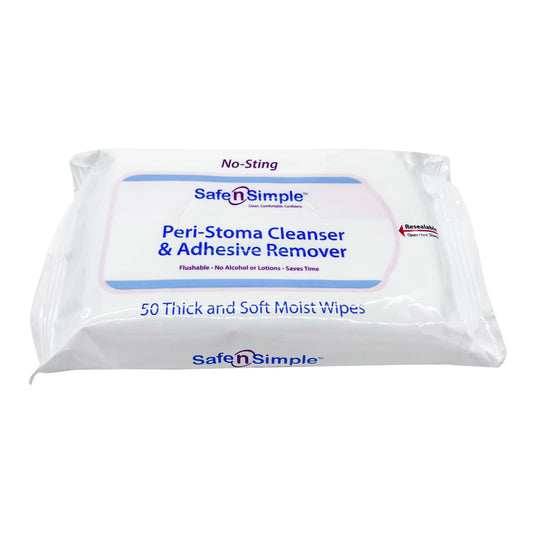 WIPE, ADHSV REMOVER PERI-STOMA(50/PK 12PK/CS)