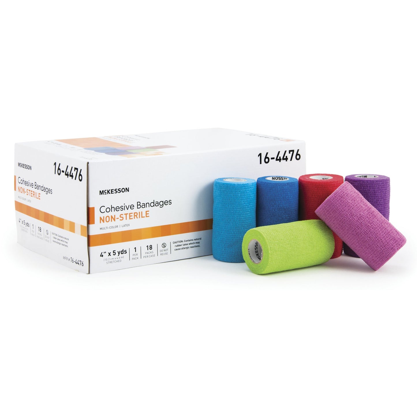 BANDAGE,COHESIVE COLOR PACK 4"(18RL/CS)