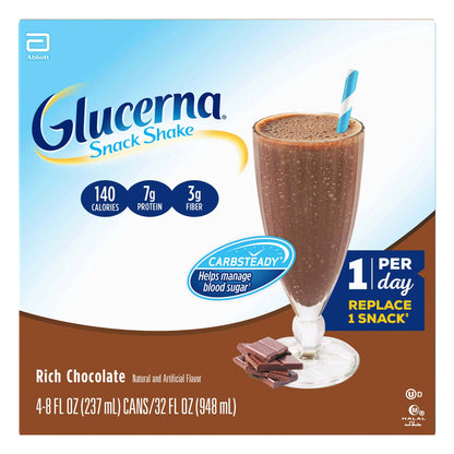 GLUCERNA SHAKE, RTD RICH CHOC 8OZ BTL (6/PK 4PK/CS