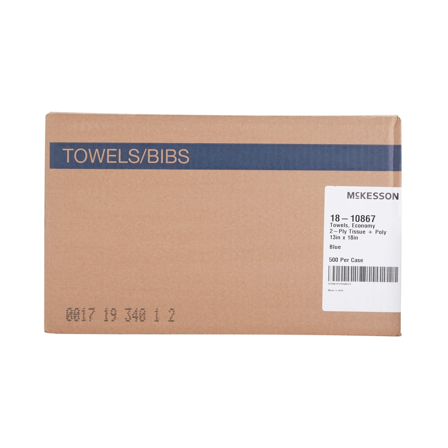 TOWEL, PRO 2PLY ECON BLU 13X18(500/CS)