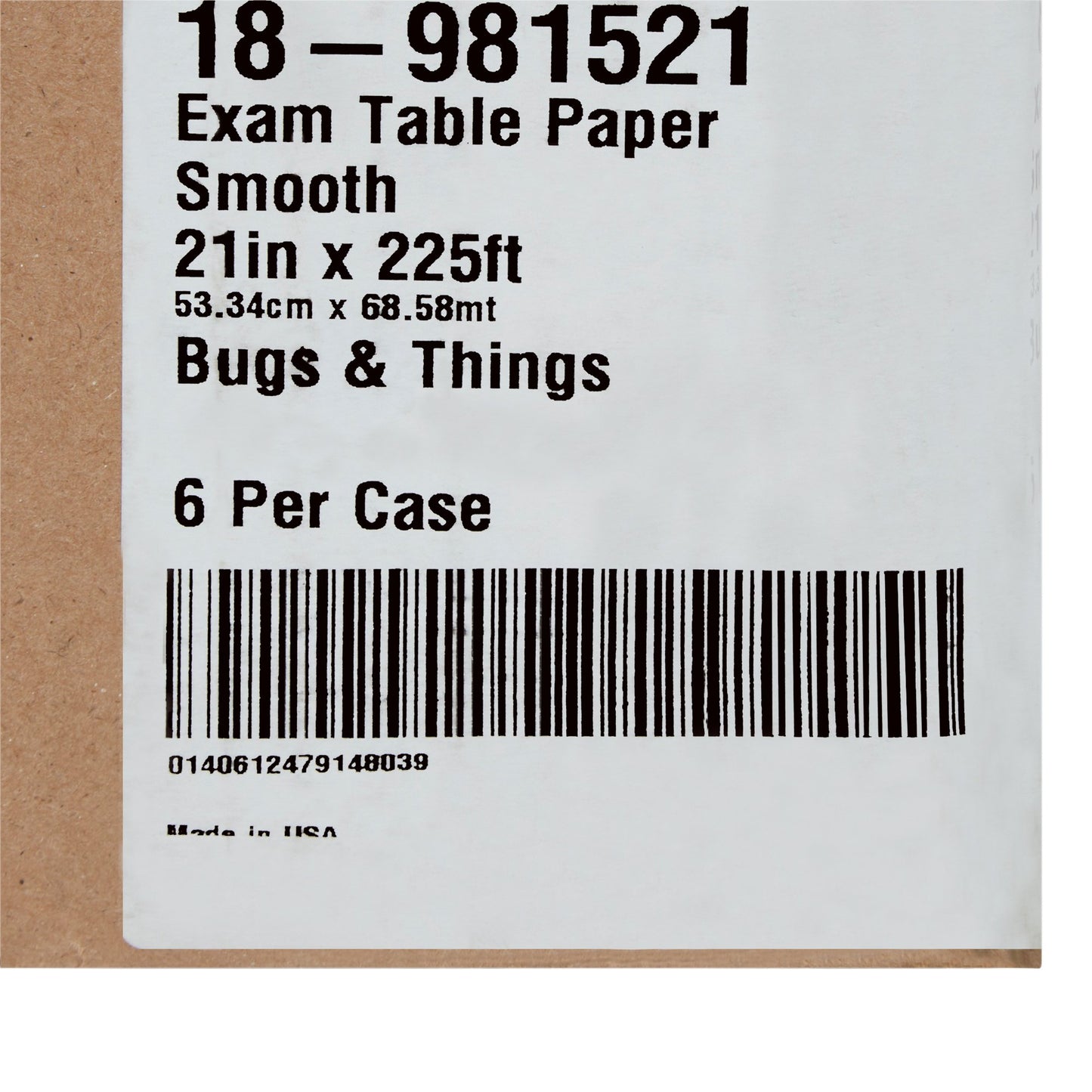 PAPER, TABLE SMOOTH BUGS PRNT 21"X225' (6/CS)