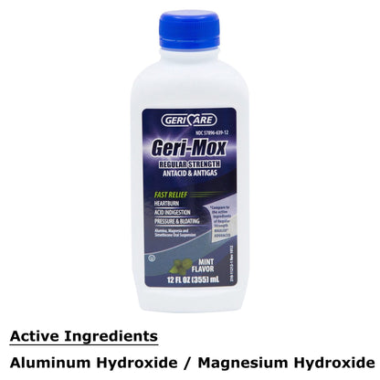 ANTACID, LIQ GERI-MOX ANTIGAS REG STRNTH MINT 12OZ (12/CS)