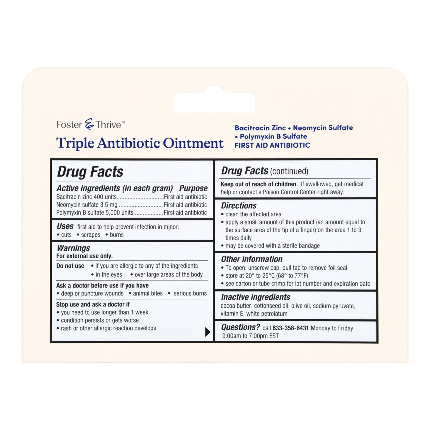 TRIPLE ANTIBIOTIC, OINT FT 1OZ