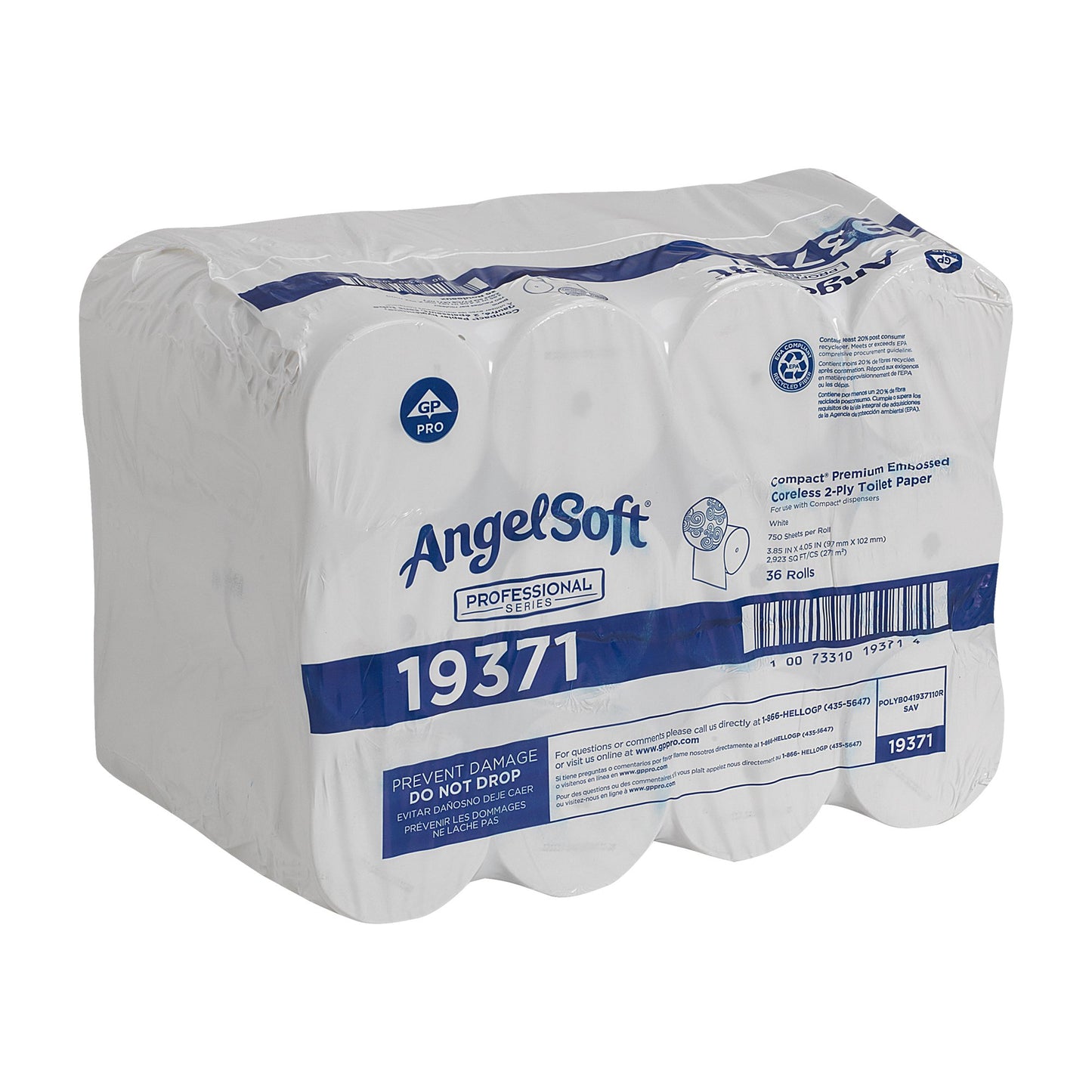 TISSUE, TOILET COMPACT 2 PLY (750/RL 36RL/CS)