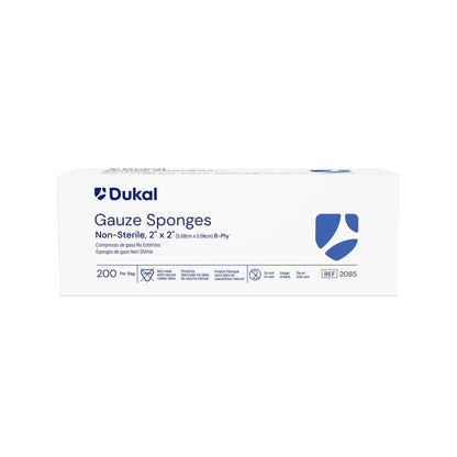 SPONGE, GAUZE 2"X2" 8PLY N/S (200/BG 25BG/CS)