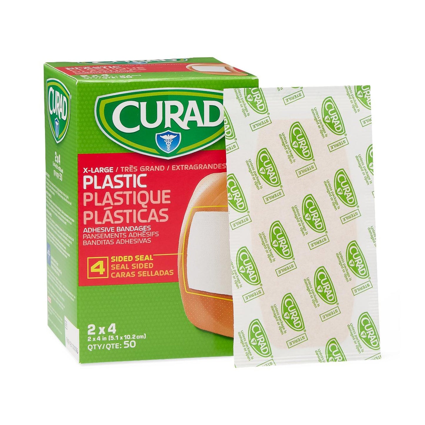 BANDAGE, ADHSV PLAS 2"X4" (50/BX 12BX/CS)