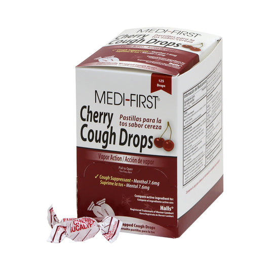 MEDI-FIRST COUGH, LOZ 6.1MG METHOL CHERRY (125/BX)